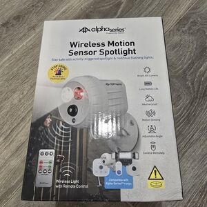 White Wireless Motion Sensor Spotlight